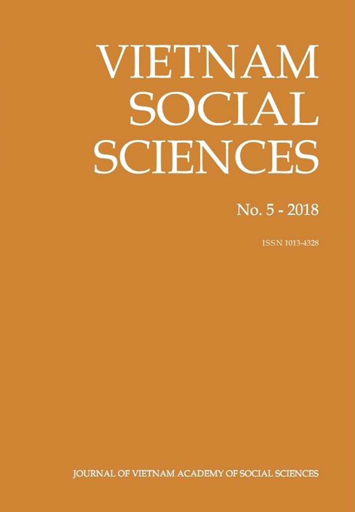 Vietnam Social Sciences. No. 5 - 2018